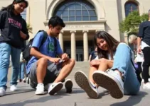 entrega de tênis para estudantes