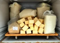 carga de laticínios apreendida