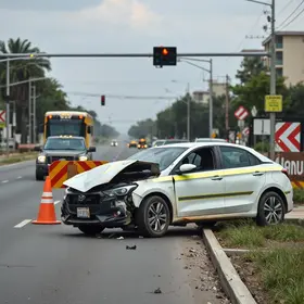 carro cai em buraco de obra da Prefeitura de Garanhuns